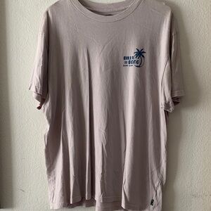 Billabong Men's Light Purple Tee with Blue Logo